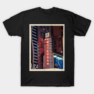 Amsterdam Theater in Times Square at night - Kodachrome Postcards T-Shirt